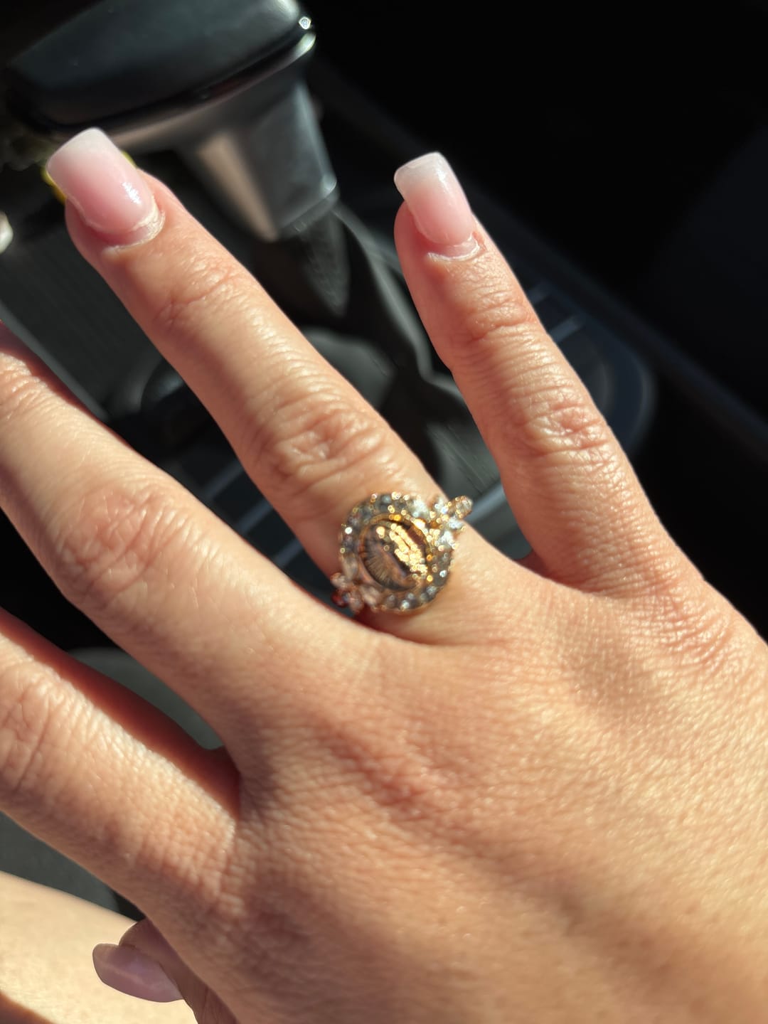Customer photo review of FREE Today: Elegant Virgin Mary Emblem Ring: Sacred Detail for Daily Devotion