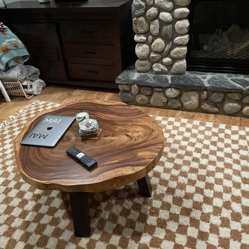 Customer photo review of Custom Beni Ourain Rug | Navy Blue and White Chevron Geometric