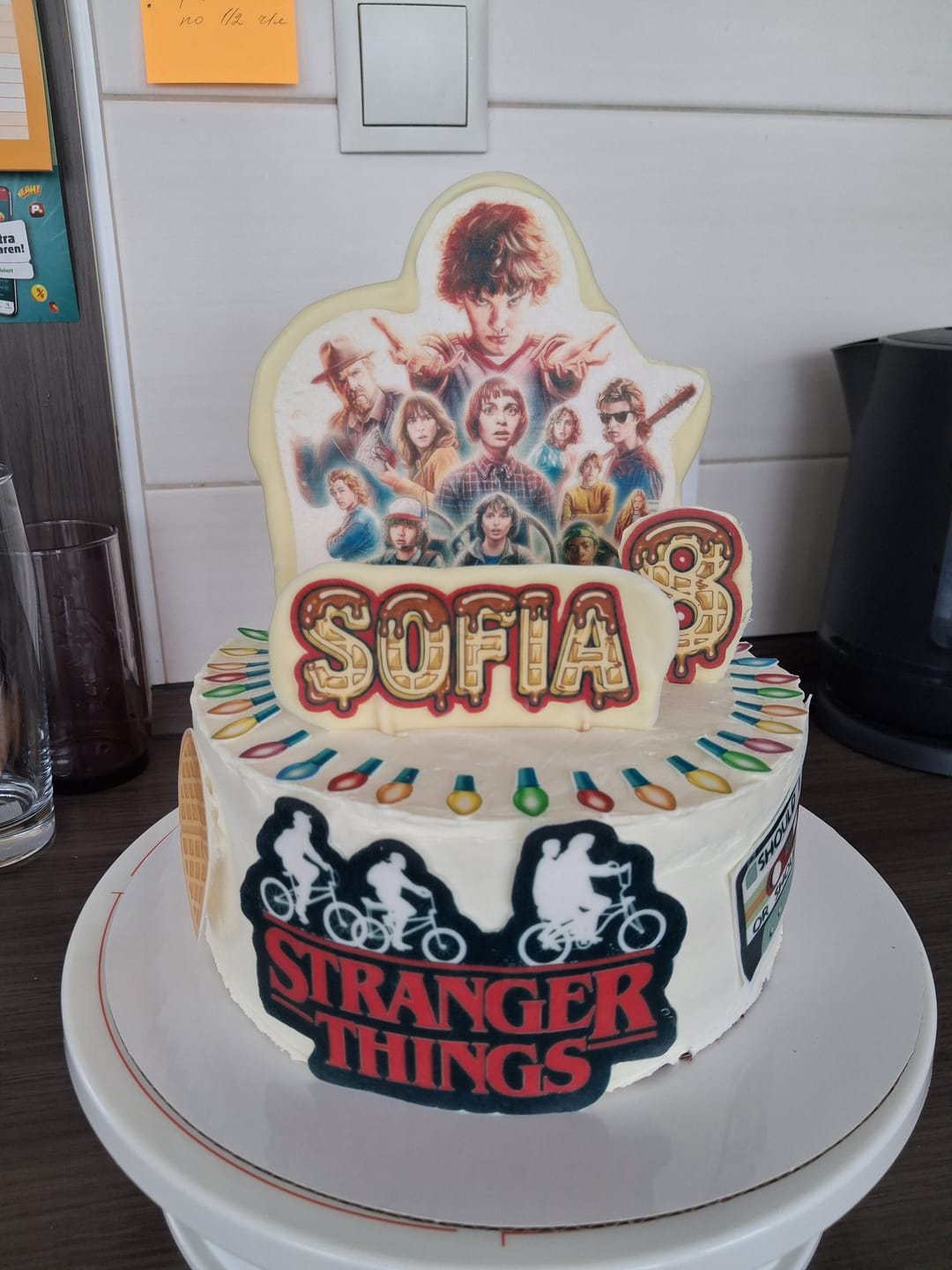 Customer photo review of Макет "Stranger things" для пищевой печати А4
