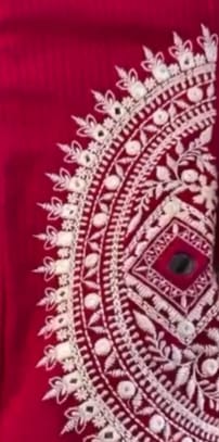 Customer photo review of Elegant Pure Mul Cotton Embroidered Suit Set with Dupatta