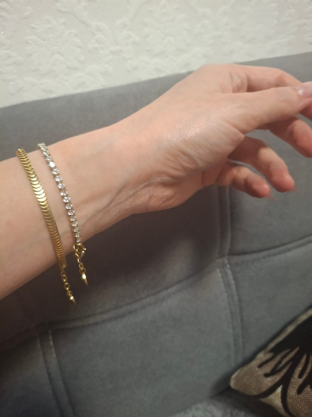 Customer photo review of Ava Gold Bracelet