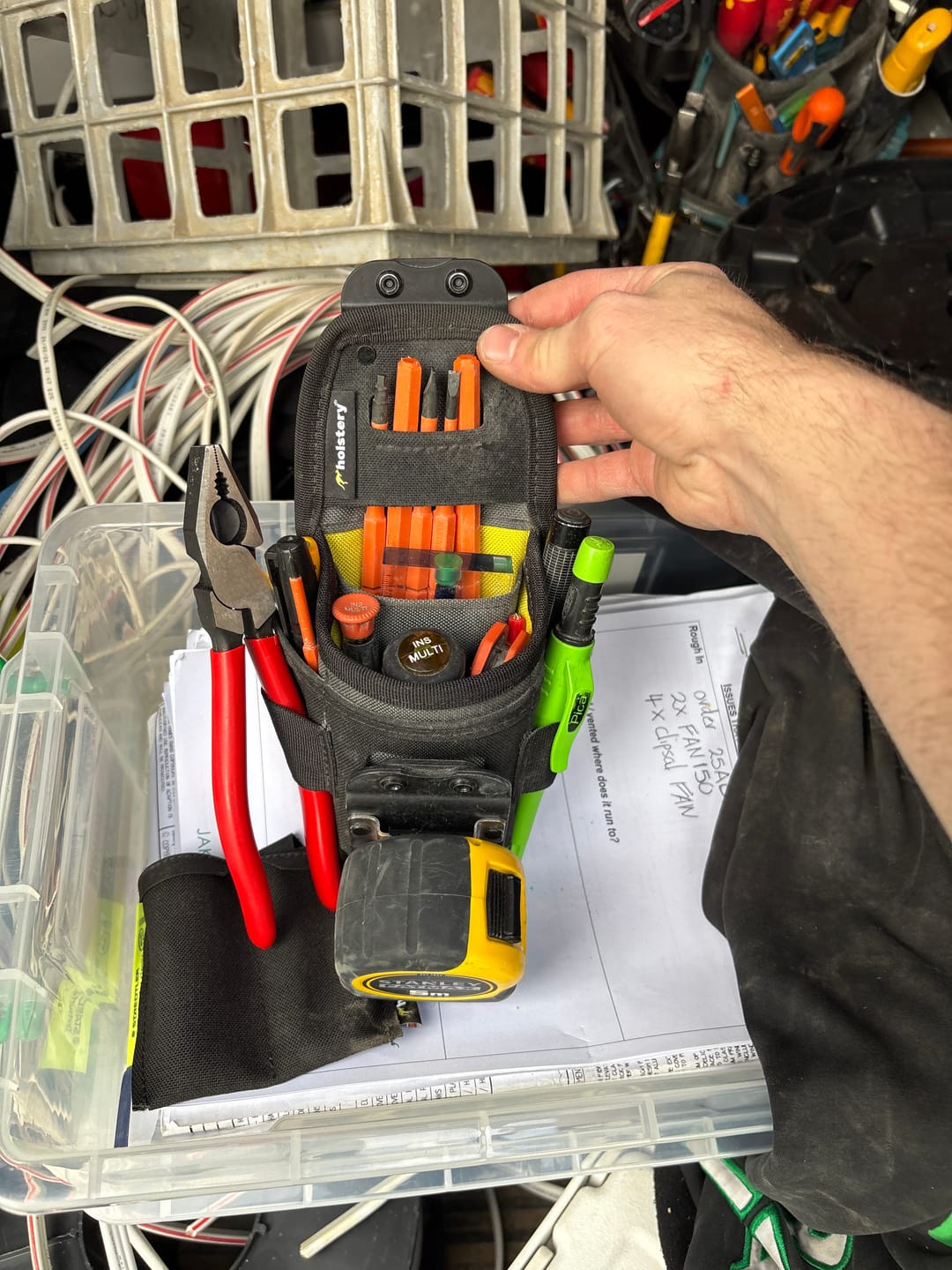 Customer photo review of ModPouch Mini | Clip-On Modular Tool Pouch