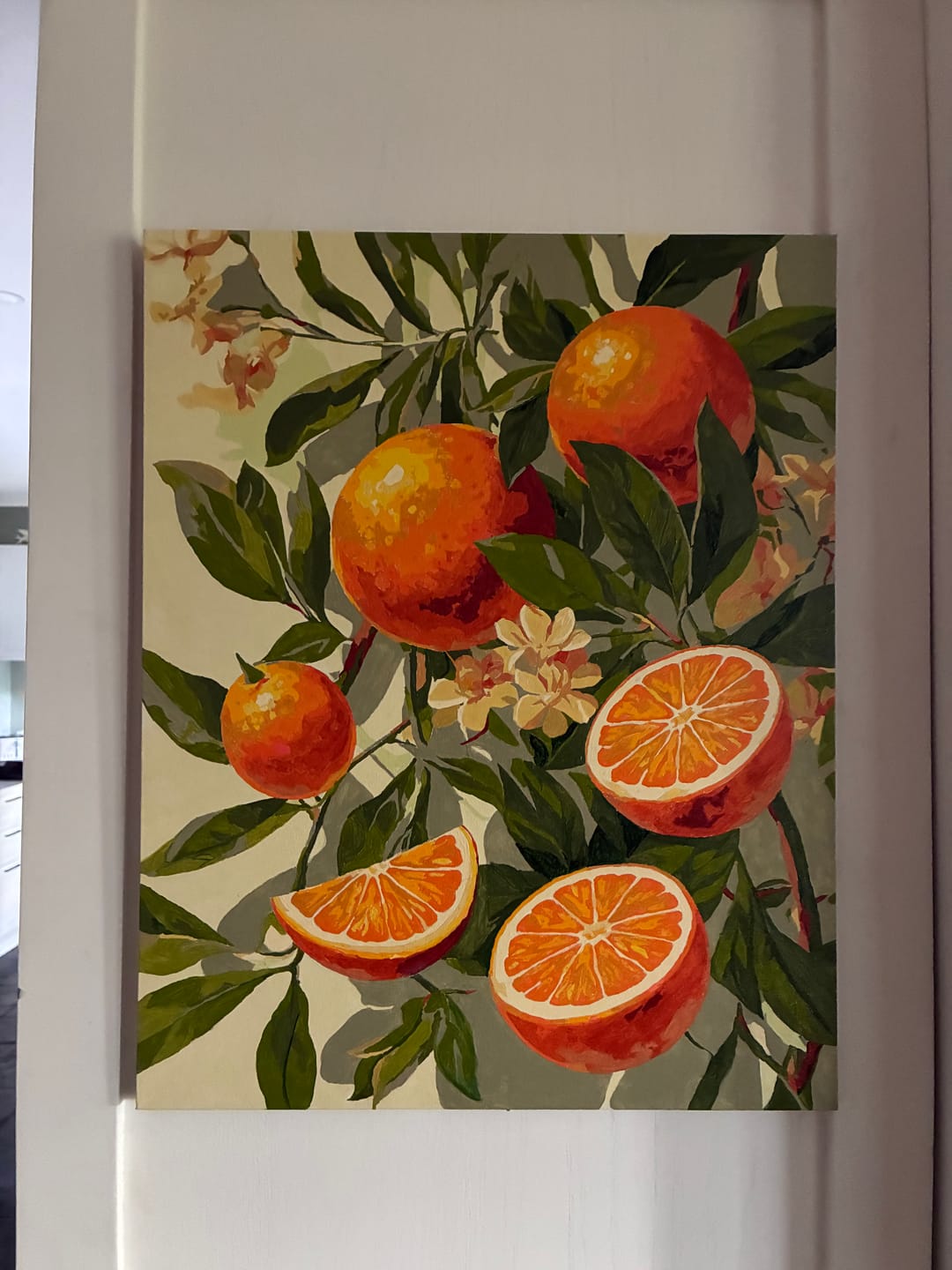Customer photo review of Blooming Oranges | Paint by Number
