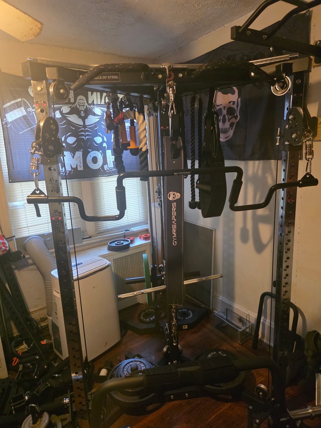 Customer photo review of - THE ANDREONI BAR ™ - A revolutionary and versatile cable machine attachment that replaces multiple bulky expensive gym machines.