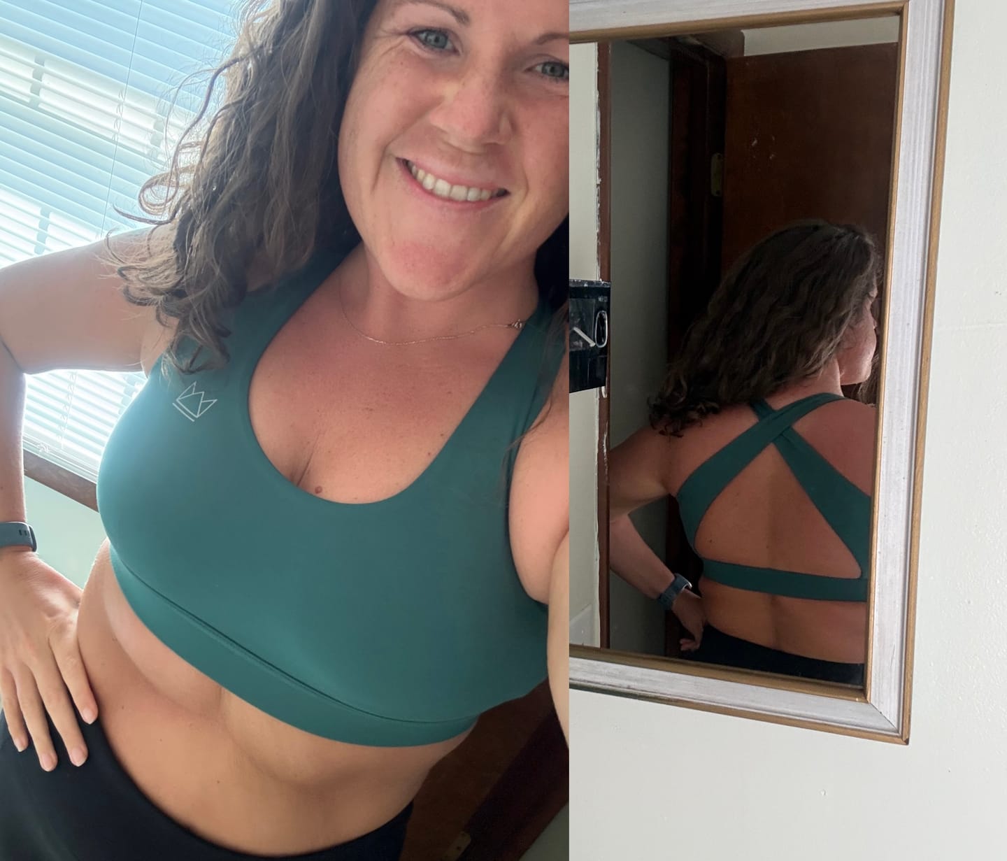 Customer photo review of Vivid Criss-Cross Sports Bra