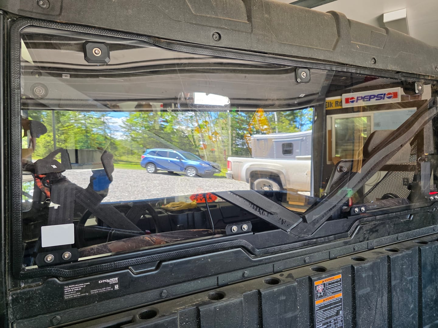 Customer photo review of Hard Coated Rear Windshield for Polaris Ranger XP/Crew