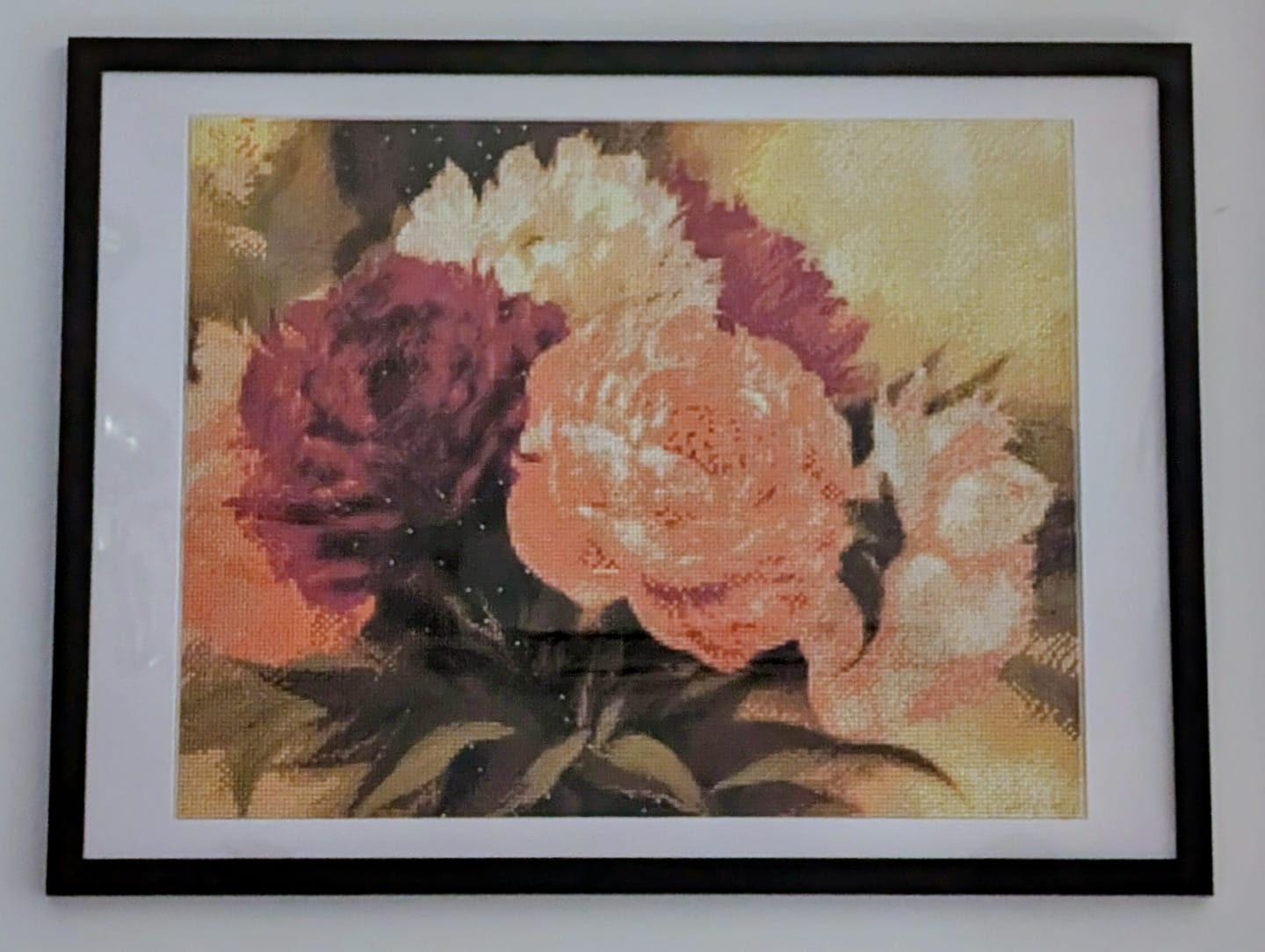 Customer photo review of Full Drill - 5D Diamond Painting Kits Beautiful Peony Flowers