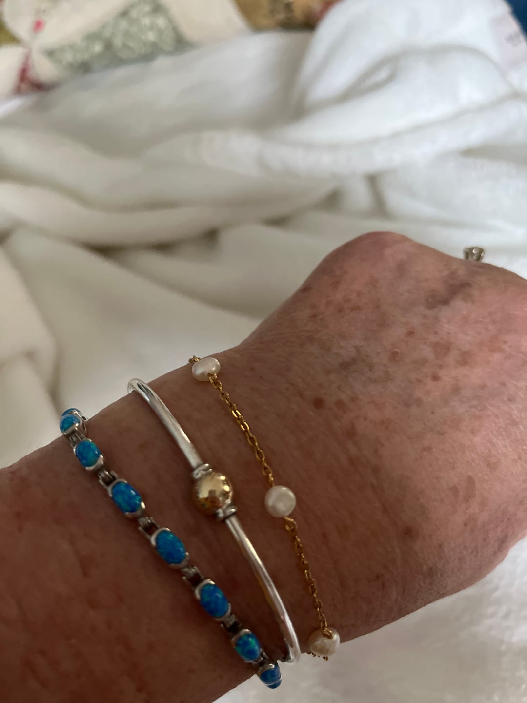 Customer photo review of Cali Pearl Anklet (Bundle)