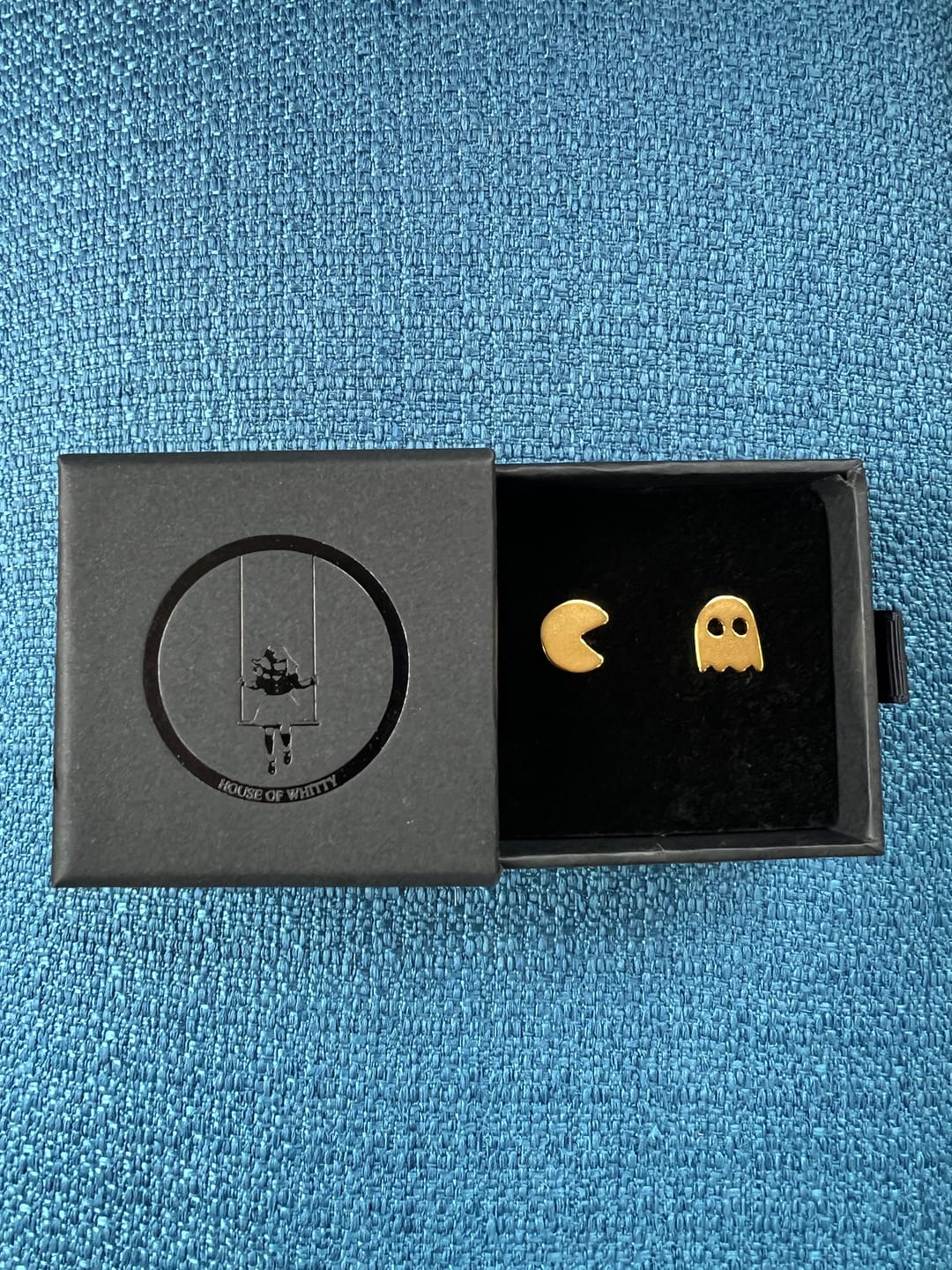 Customer photo review of Chompy and Señor Boo Studs - Gold