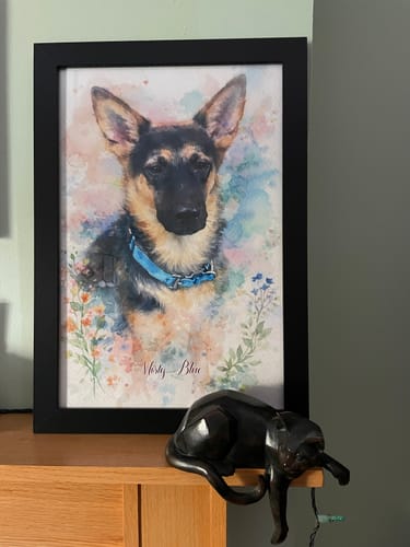 Customer photo review of Personalized Poster With Dog or Cat - Watercolor