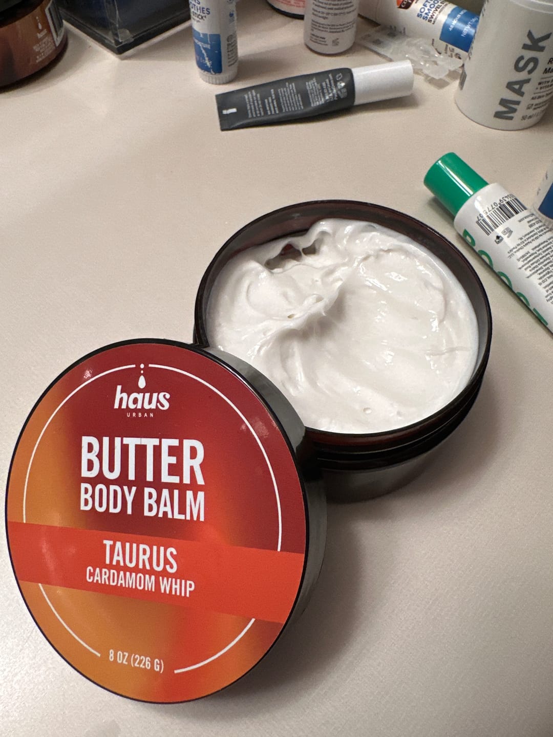 Customer photo review of Taurus Butter Body Balm, 8 oz | Cardamom Whip