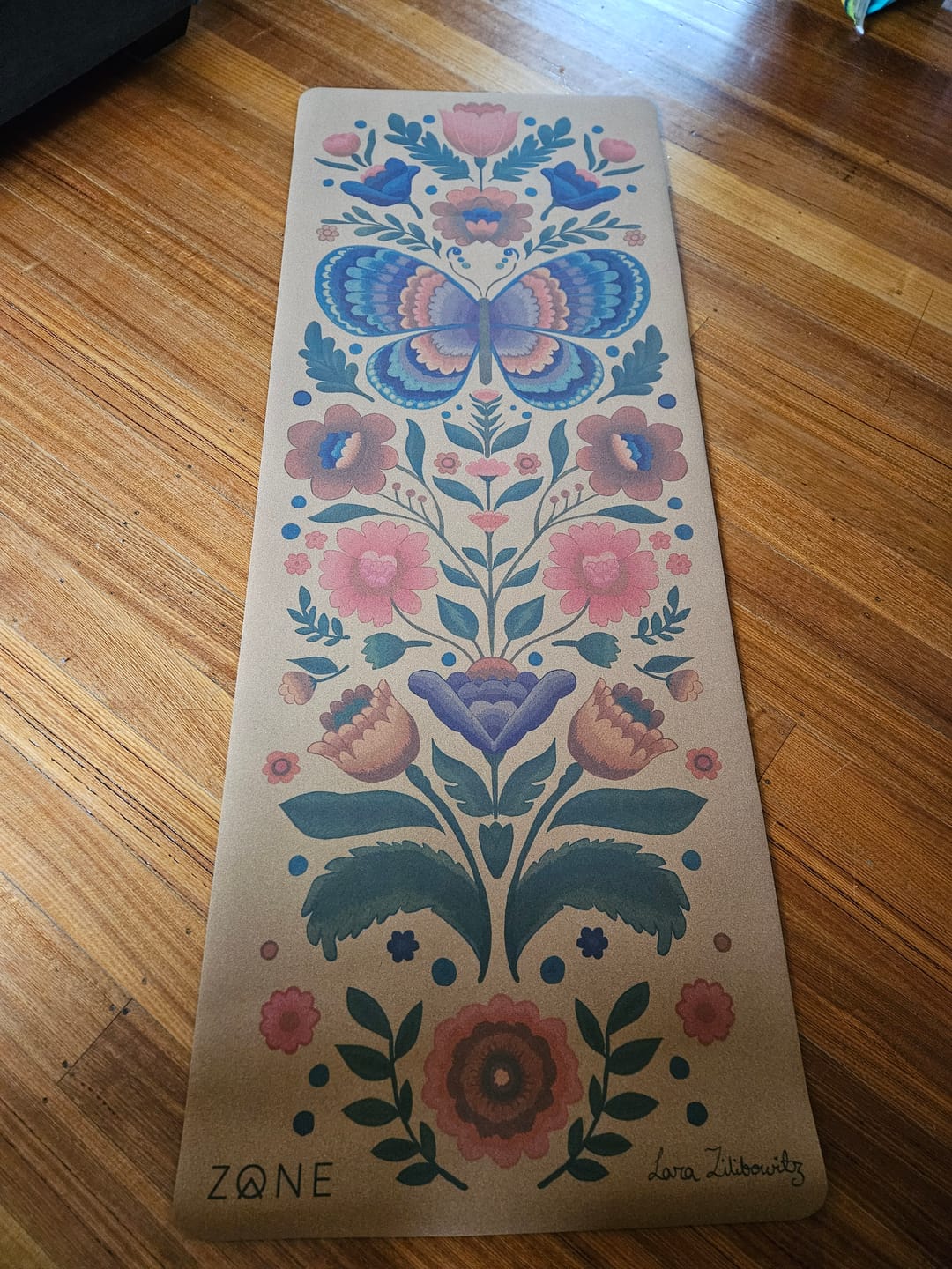Customer photo review of Transformation Cork Yoga Mat