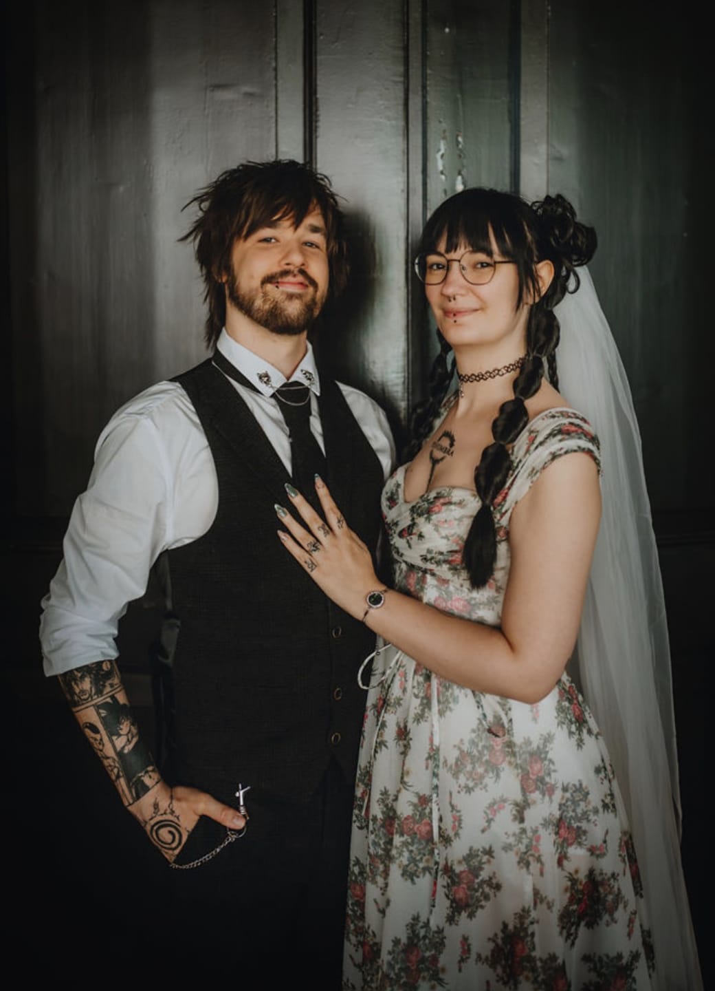 Customer photo review of Vintage Painting of Roses Gown