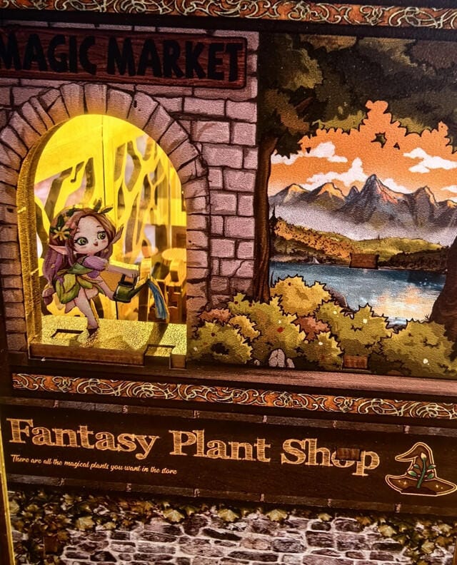Customer photo review of DIY Book Nook Kit - Fantasy Plant Shop