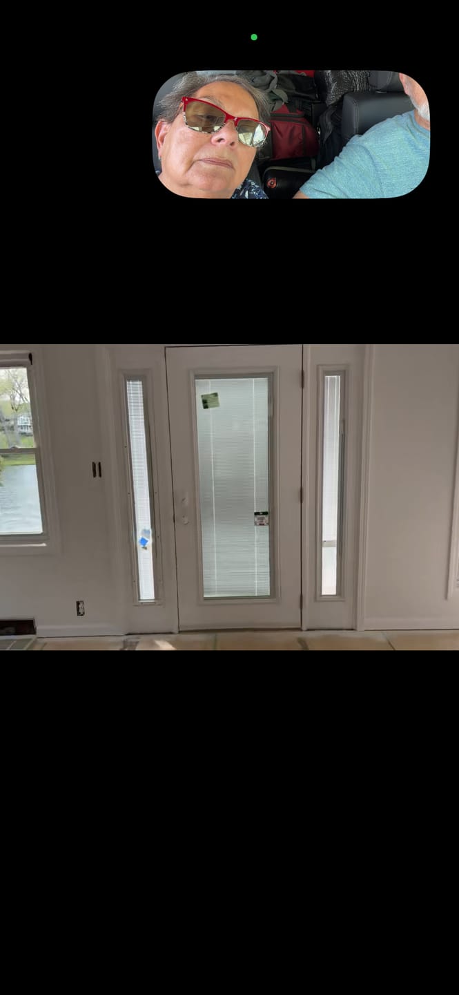 Customer photo review of Raise & Lower Blinds Glass and Frame Kit (Full Lite)