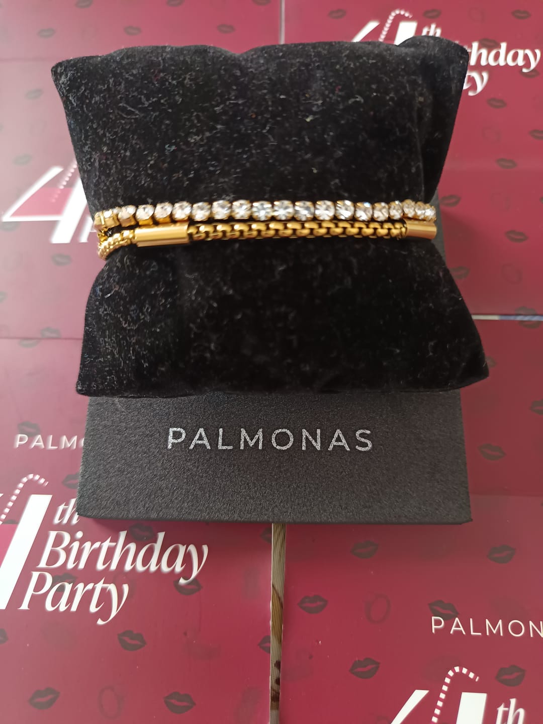 Customer photo review of Golden Glamour Layered Bracelet