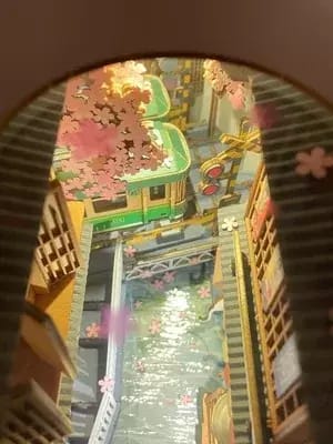 Customer photo review of DIY Book Nook kit - Sakura Densya