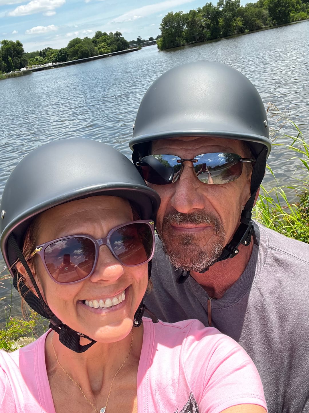 Customer photo review of Low Profile Reversible DOT Polo Helmet / Matte Black