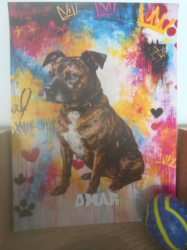 Customer photo review of Personalised Poster With Dog or Cat - Graffiti