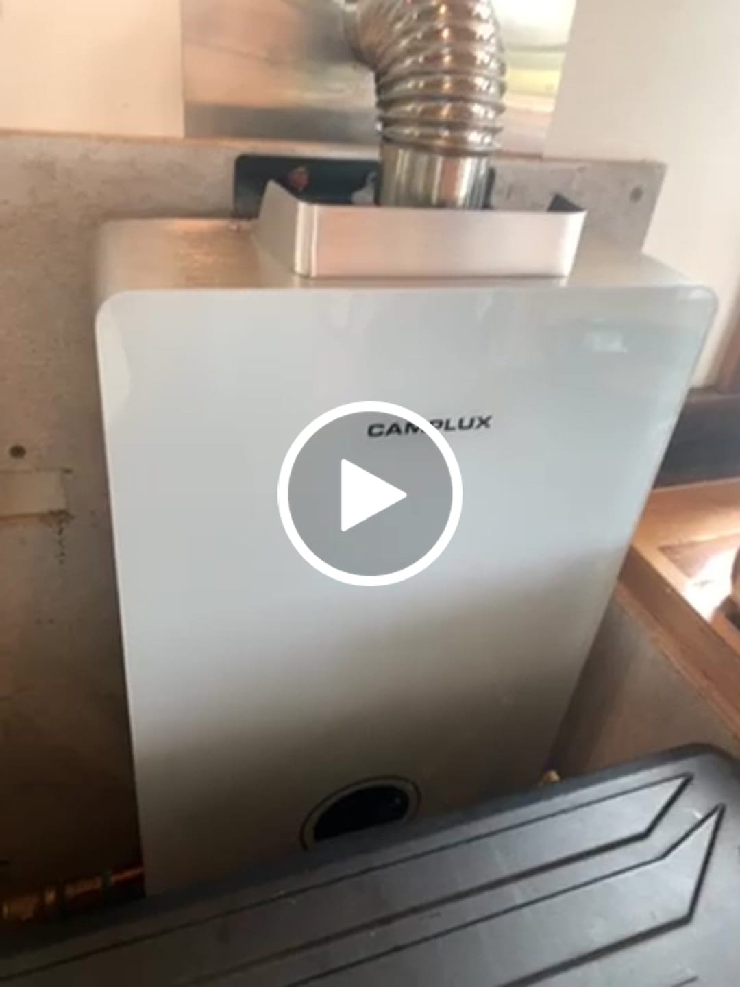 Customer video review of Indoor Propane/Natural Gas Tankless Water Heater 3.18 GPM | White