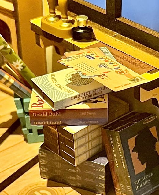 Customer photo review of DIY Book Nook kit - Bookstore