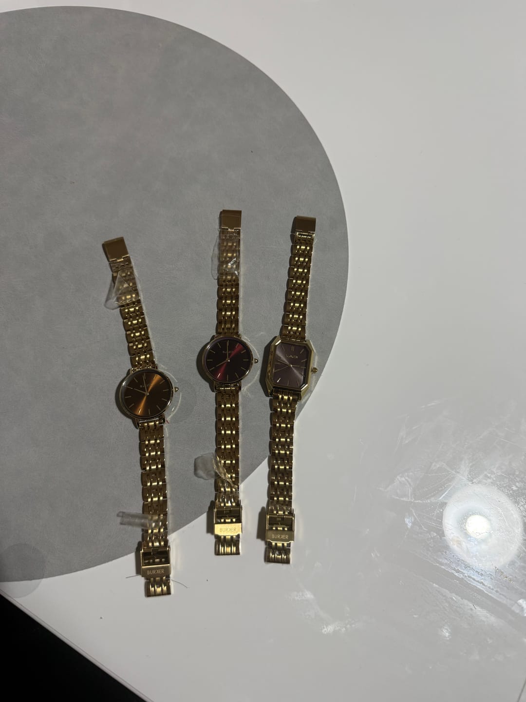Customer photo review of Ruby Petite Gold Burgundy