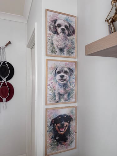 Customer photo review of Personalised Poster With Dog or Cat - Watercolour
