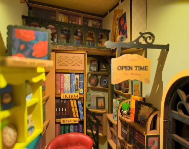 Customer photo review of DIY Book Nook kit - Bookstore