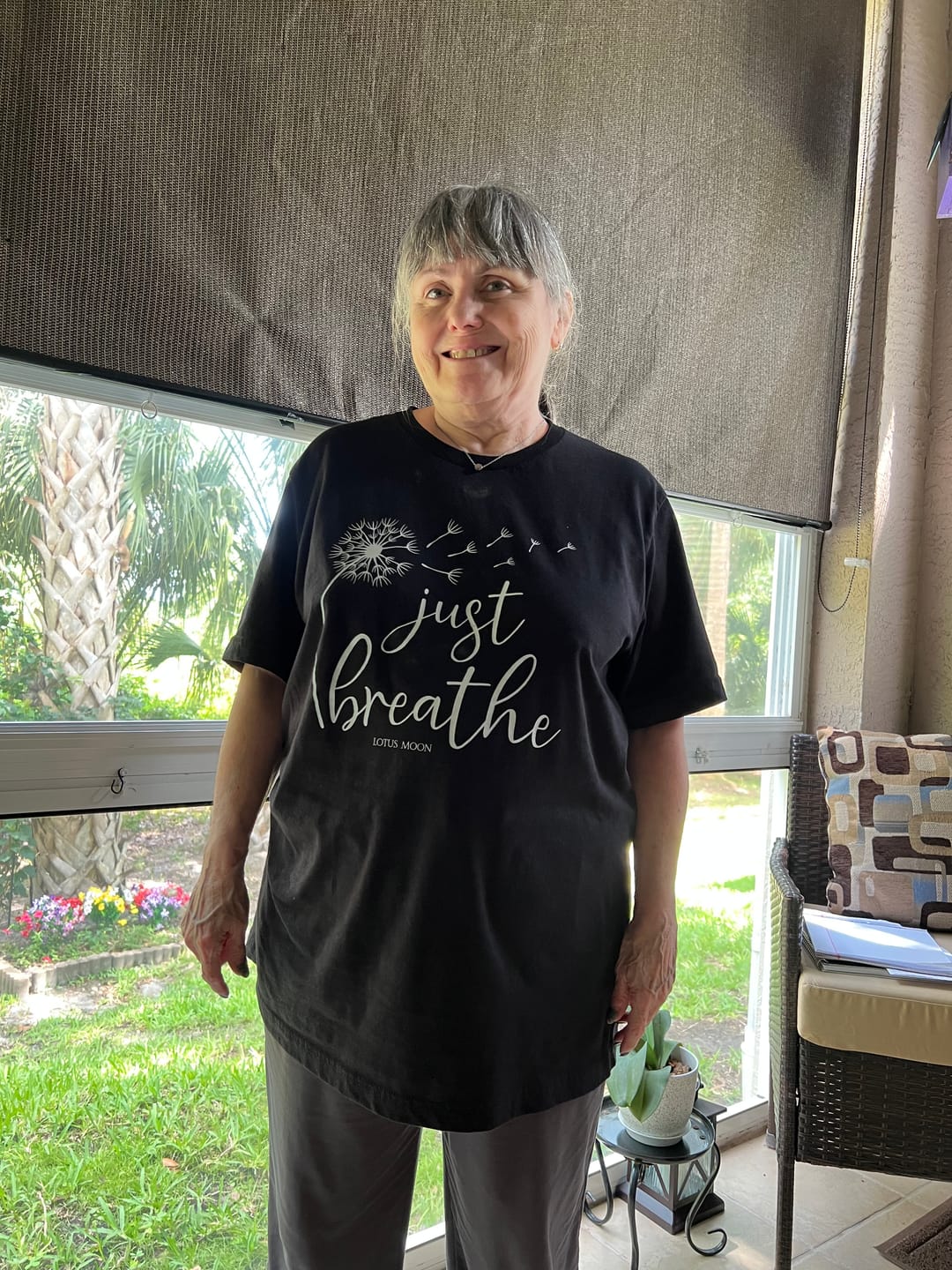 Customer photo review of Just Breathe Dandelion Tee