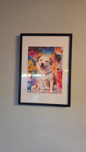 Customer photo review of Personalised Poster With Dog or Cat - Graffiti