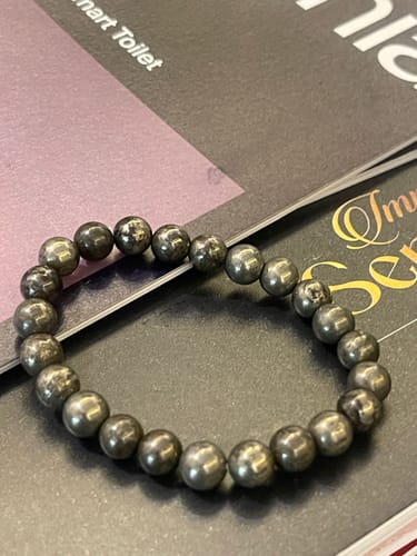 Customer photo review of Natural Pyrite Bracelet – Vastu Remedy for Prosperity & Wealth