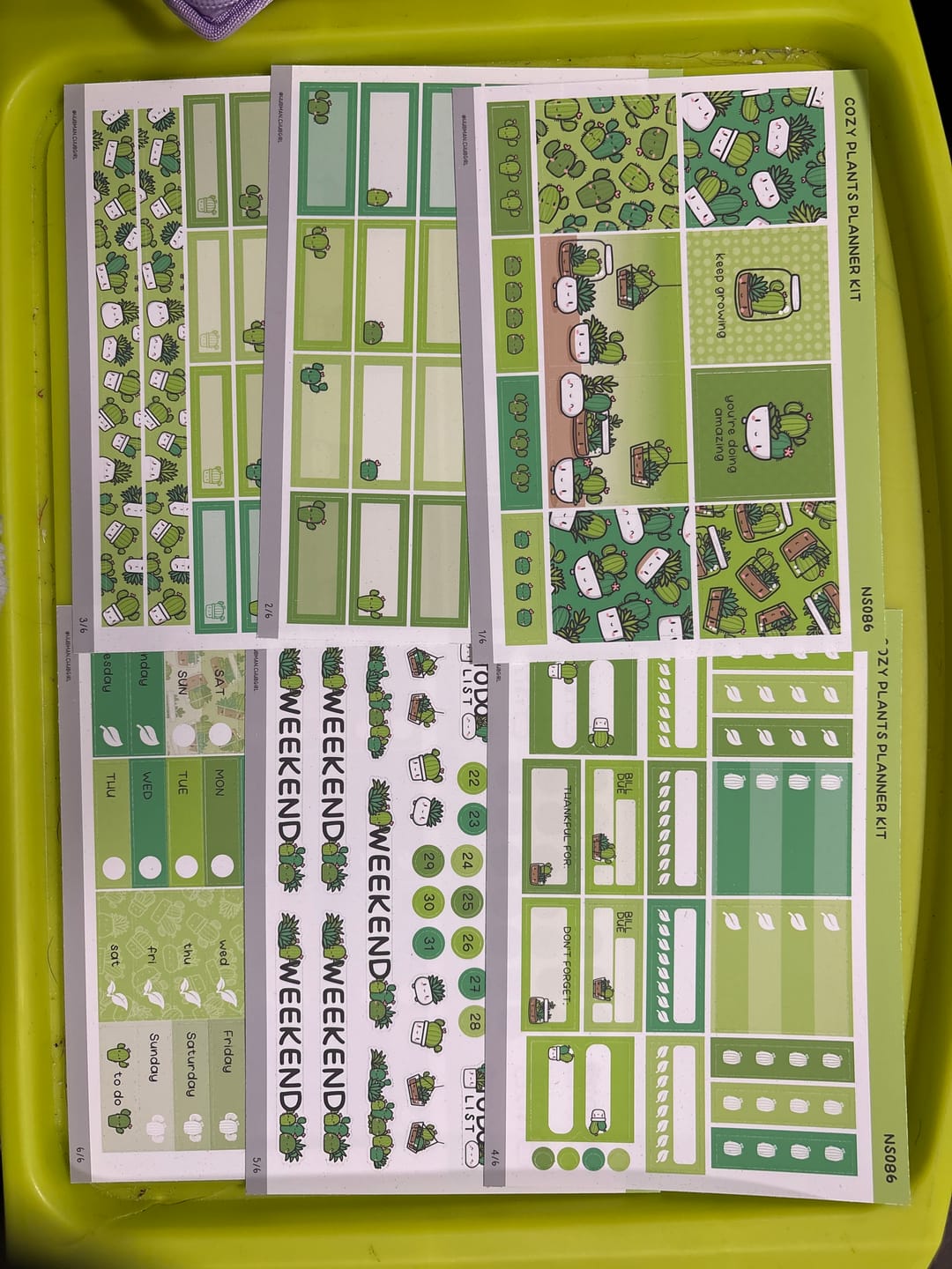 Customer photo review of Cozy Plants Planner Kit (Set of 6)
