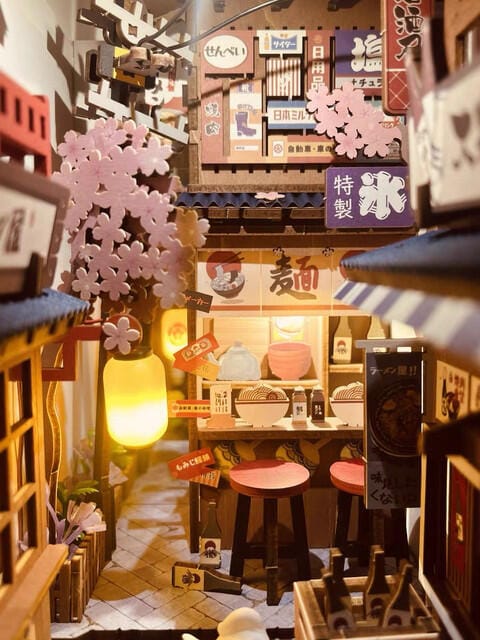 Customer photo review of DIY Book Nook kit - Sakura Wine Alley