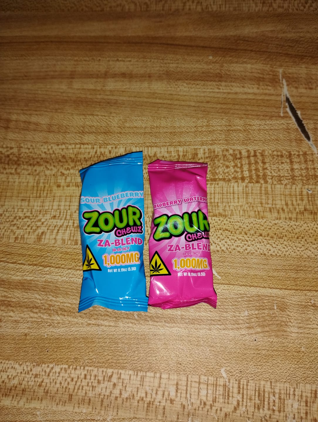 Customer photo review of Zour Chewz Strawberry Watermelon 1000mg Edible