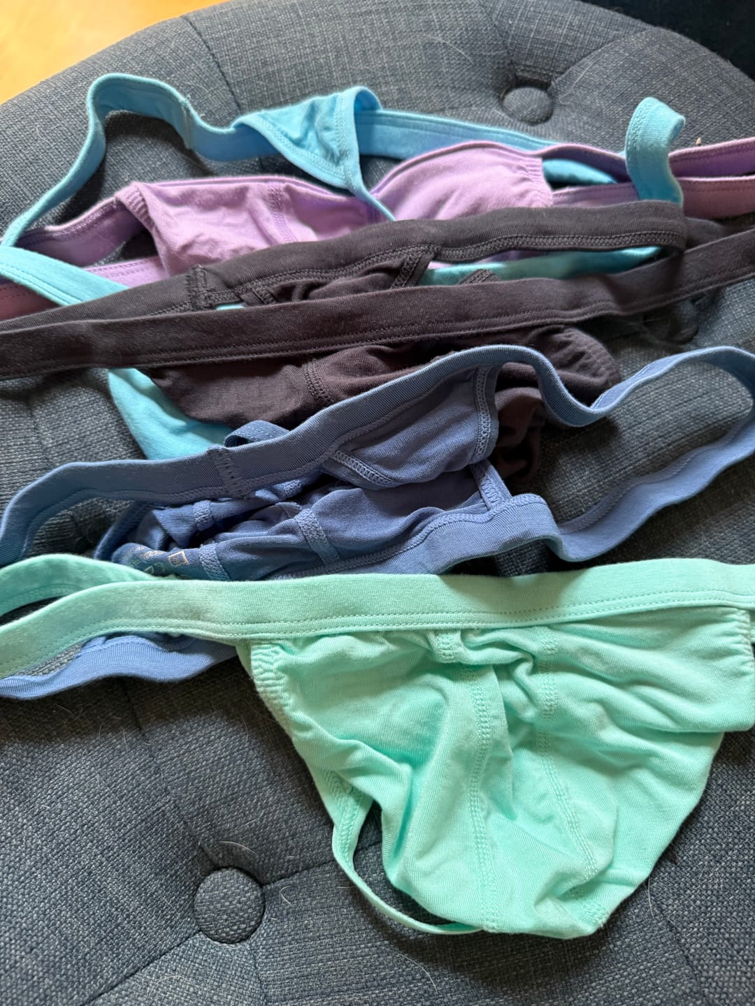 Customer photo review of Modal 0in Thong No Fly 3pk Lavender/Aqua/Bright Blue