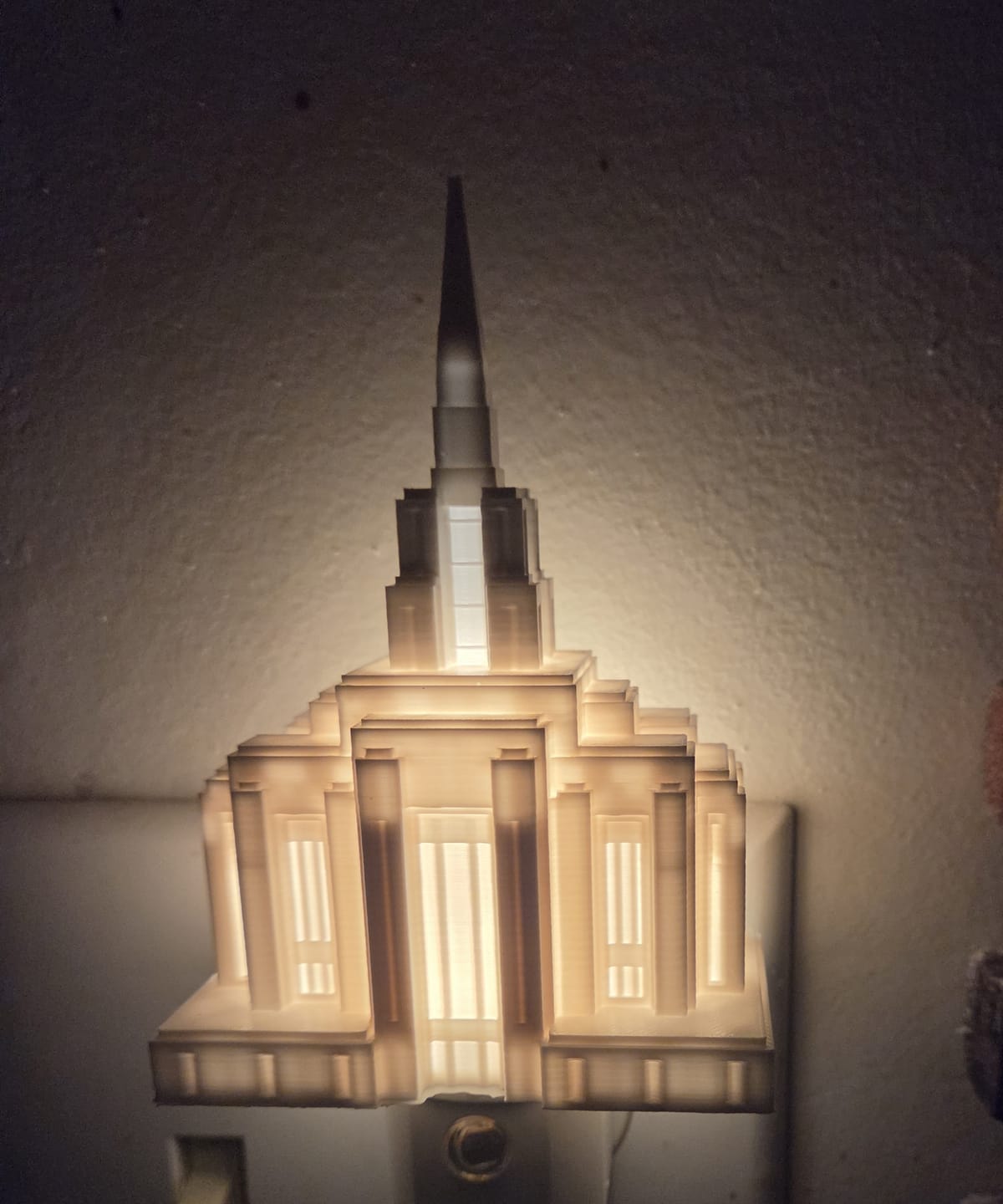 Customer photo review of Ogden Utah Temple Night Light (Plug-in, LED)