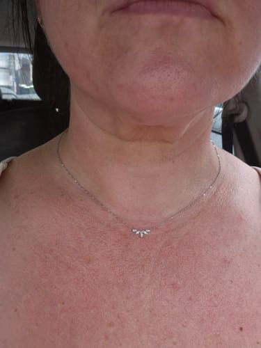 Customer photo review of Marquise Round Diamond Necklace in 9ct White Gold