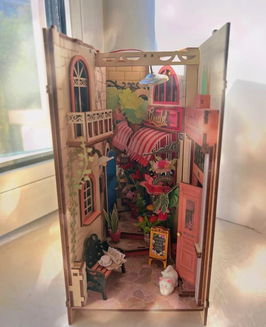 Customer photo review of DIY Book Nook kit - Floral Corner