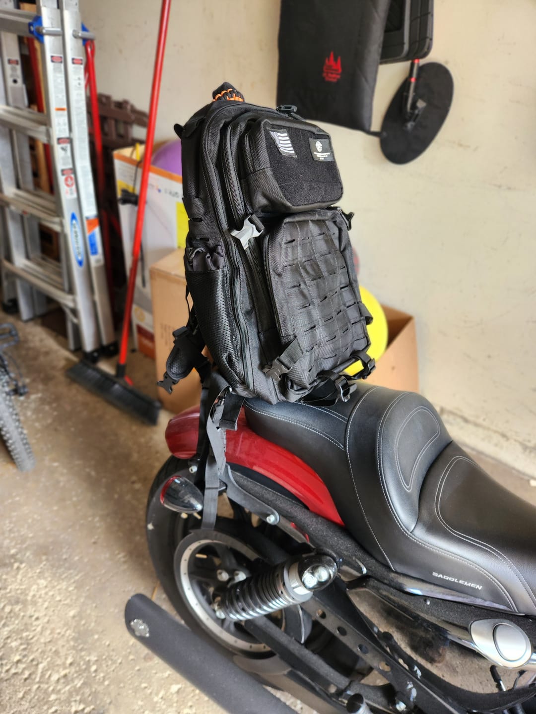 Customer photo review of 45L - Tactical XL Motorcycle Backpack for Harley Davidson