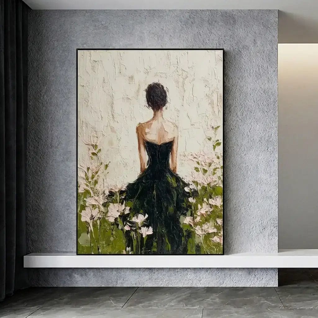 Customer photo review of Impressionist Lady in Black Gown