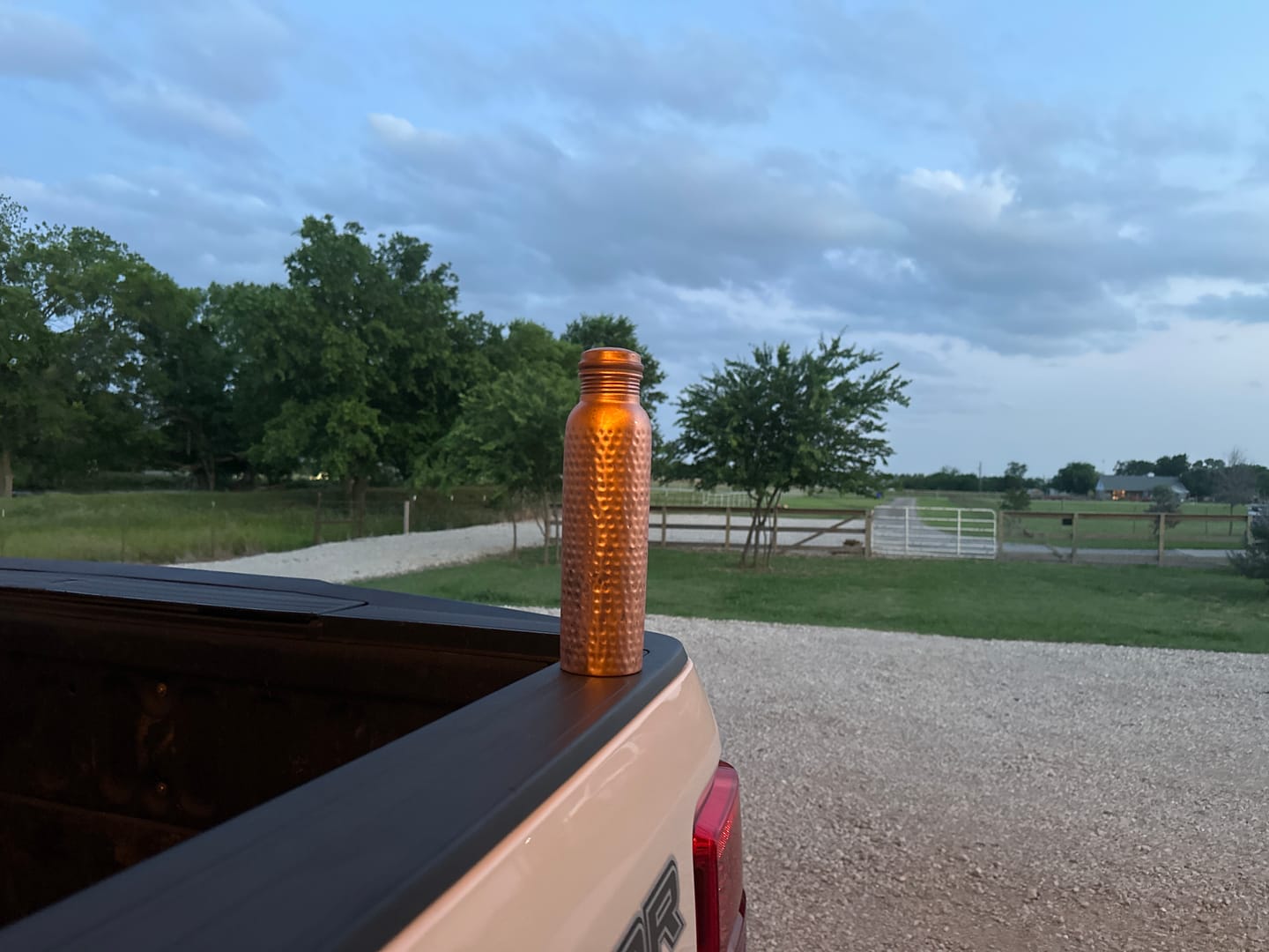 Customer photo review of Certified Ayurveda® Pure Copper Water Bottles - V2 Hand-Hammered Edition