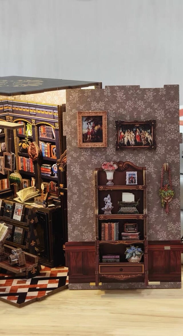 Customer photo review of DIY Book Nook kit - Owl Bookstore