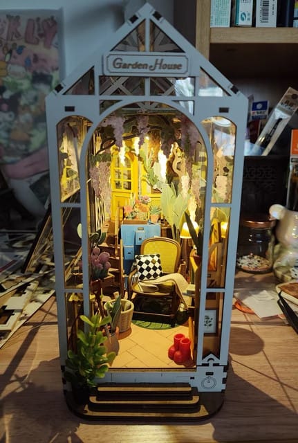 Customer photo review of DIY Book Nook kit - Greenhouse