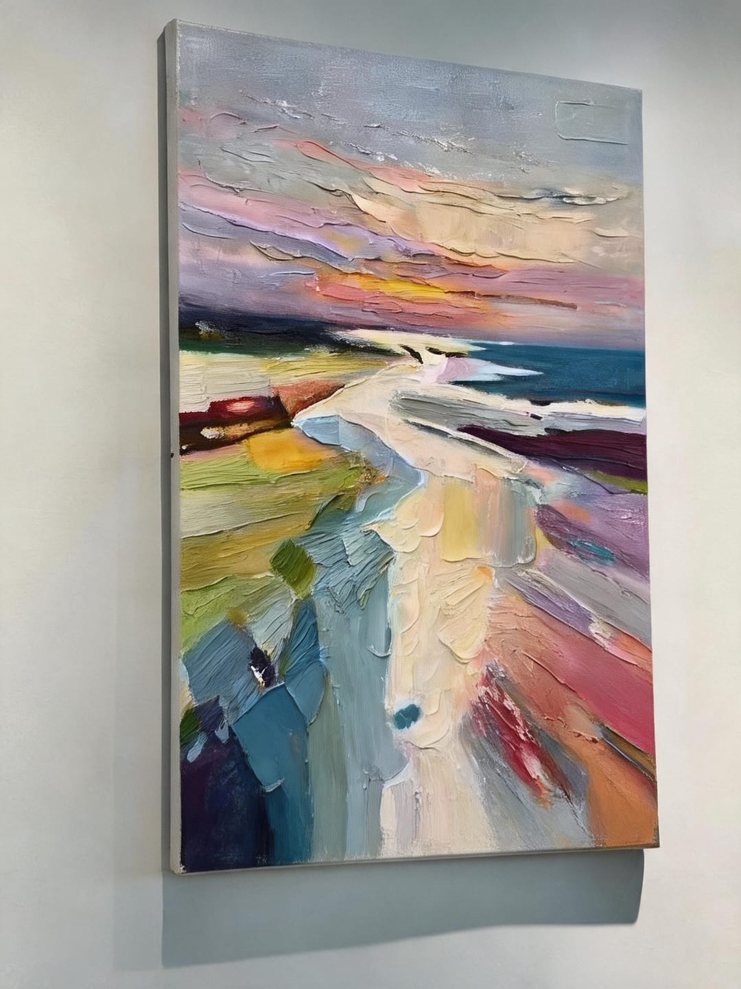 Customer photo review of Colorful Ocean And Sky Abstract Textured Wall Art #OS100