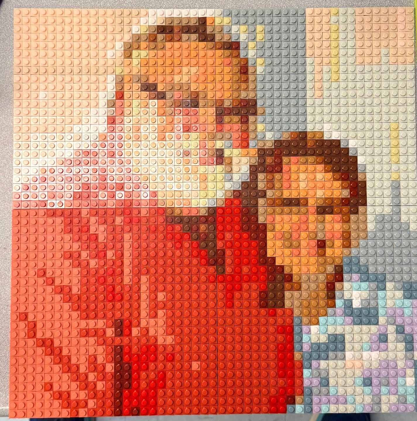Customer photo review of Custom Design Brick Mosaic - 2x2 baseplates