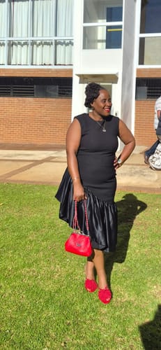 Customer photo review of ERA Mini Kisslock Chain Bag – Red