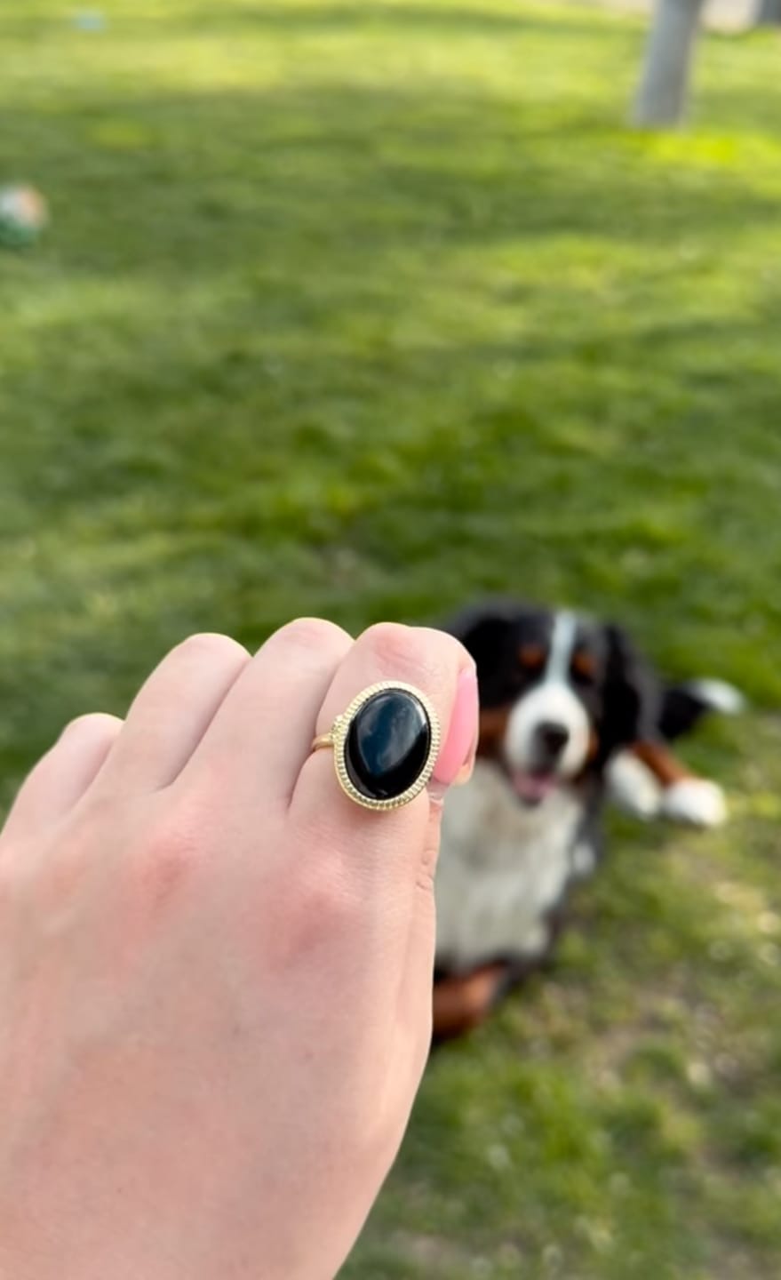 Customer photo review of Custom Photo Locket Ring
