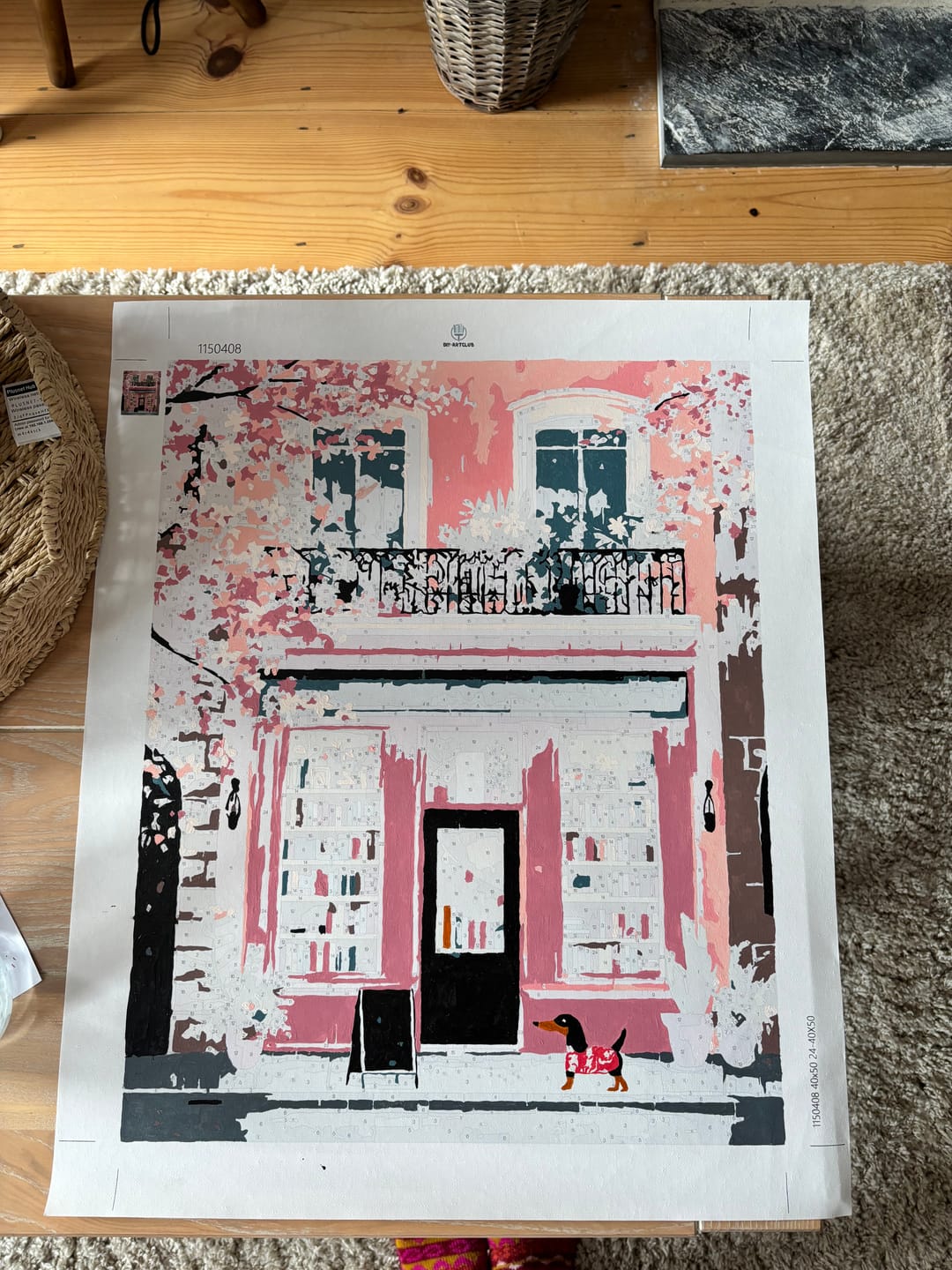 Customer photo review of Boutique in pink | Paint by Number