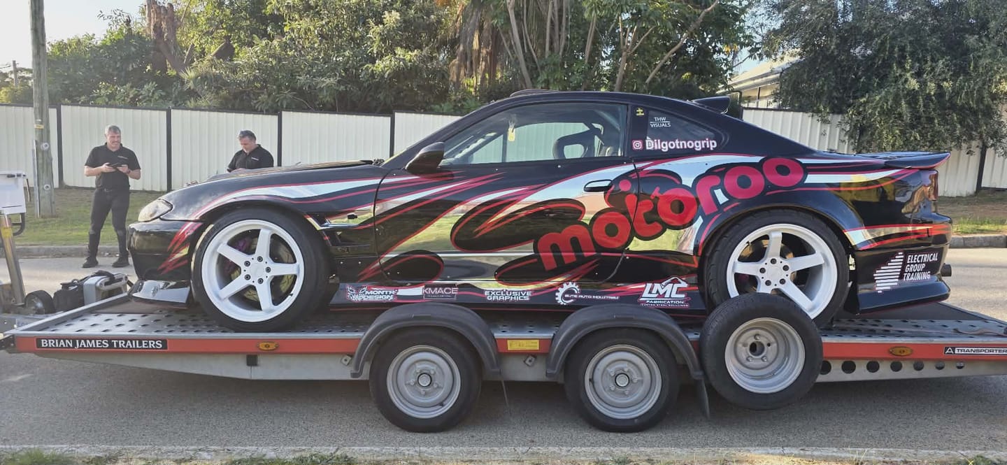 Customer photo review of Glossy Metallic Vampire Red Vinyl Wrap