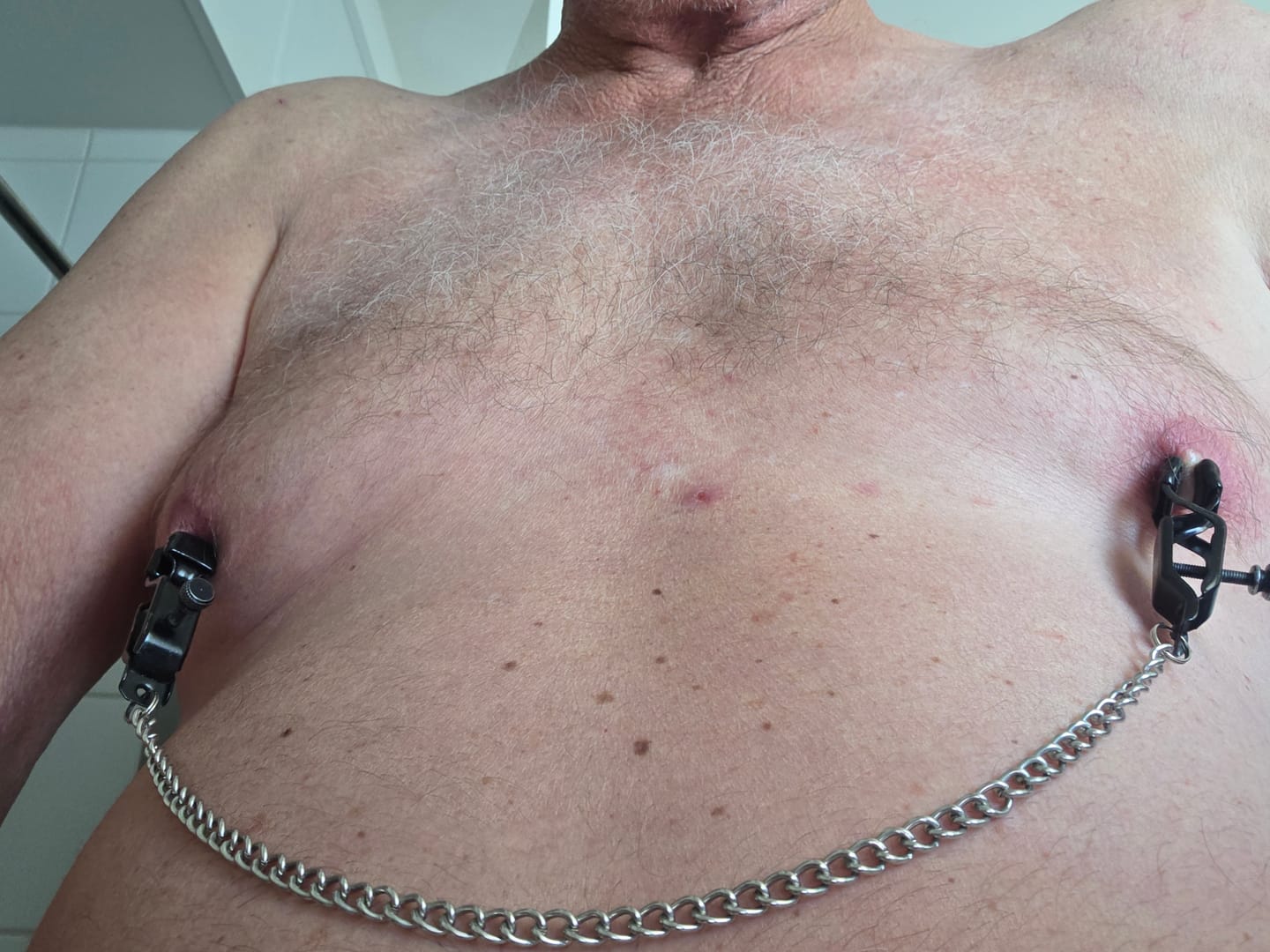 Customer photo review of Black Deluxe Adjustable Nipple Clamps